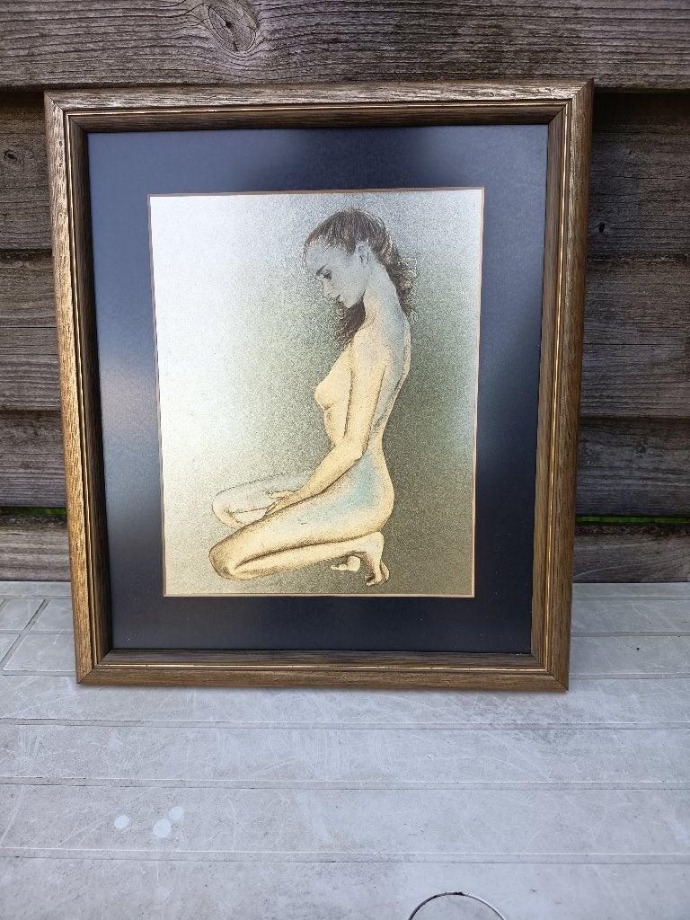 schilderij - kleurenets, Antiquités & Art, Art | Peinture | Moderne, Enlèvement, Autres techniques, Portrait