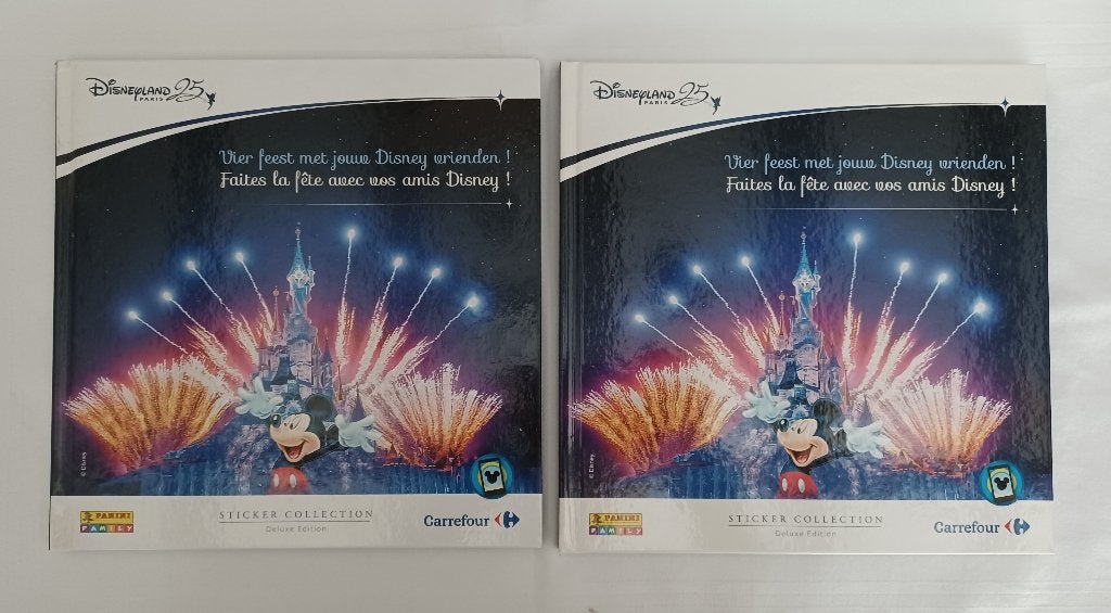 2 Panini albums Disneyland Paris 25 (2017), Ophalen of Verzenden, Zo goed als nieuw, Meerdere stickers