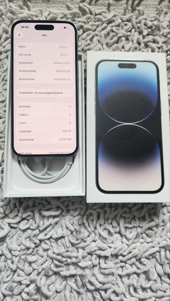 Te koop iPhone 14 pro 256gb, IPhone 14 Pro, Zo goed als nieuw, Zonder simlock, Zonder abonnement