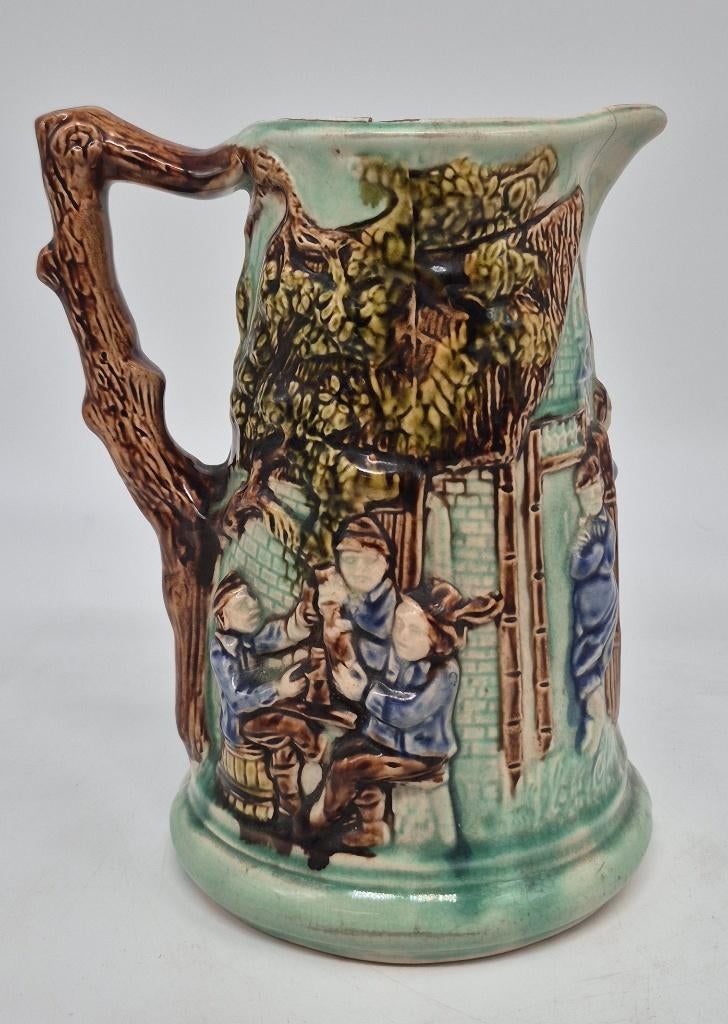 Antieke Majolica taverne kan, Antiek en Kunst, Ophalen of Verzenden