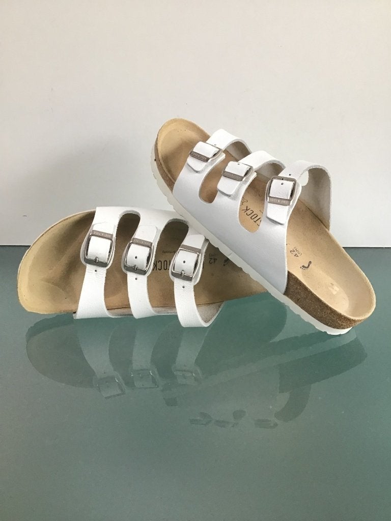 Birkenstock Florida 42 wit | Nieuw | Gratis verzenden, Slippers, Verzenden, Wit, Nieuw