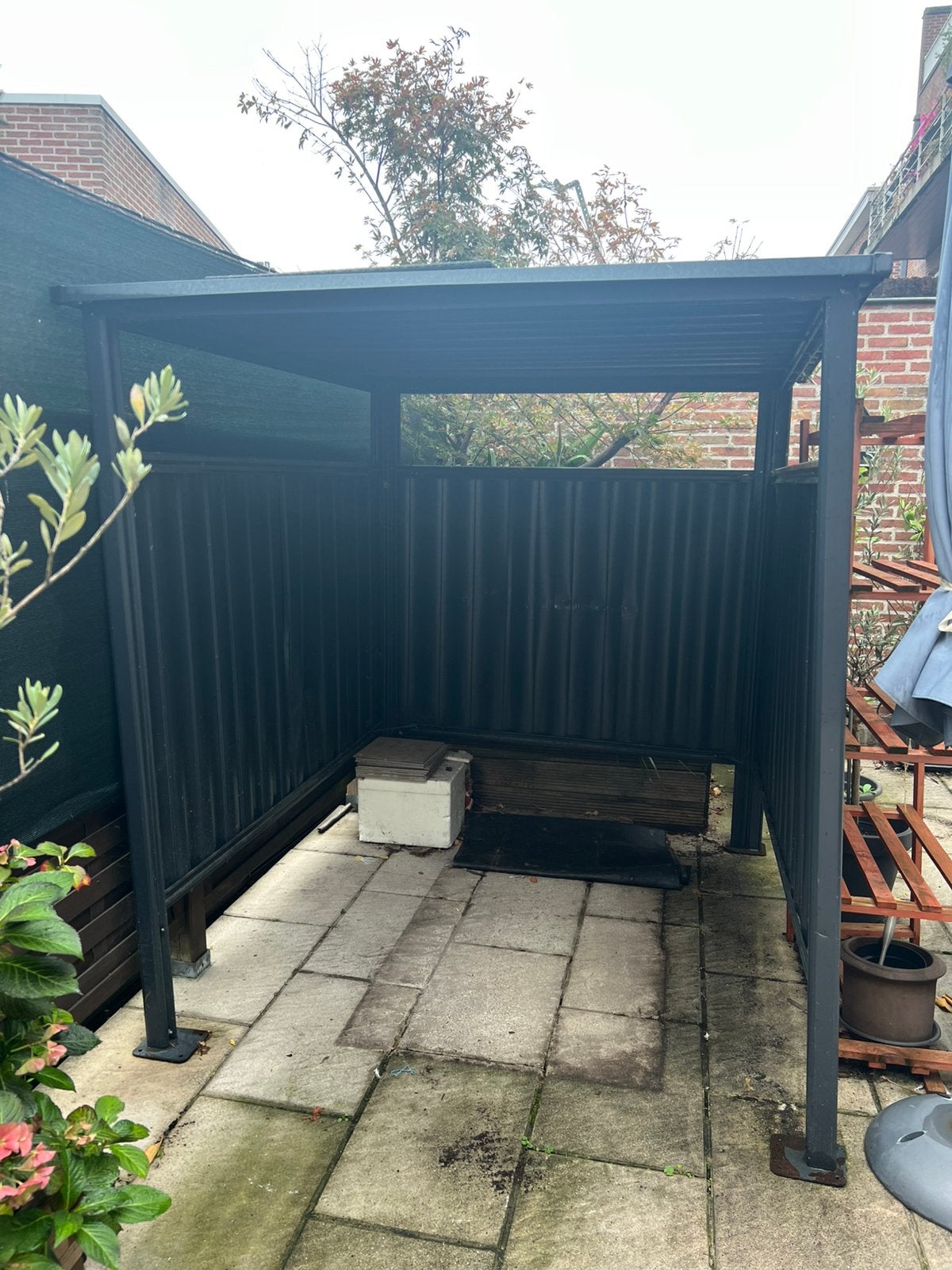 Afdak voor fietsen te koop, Tuin en Terras, Ophalen, Gebruikt, Carport