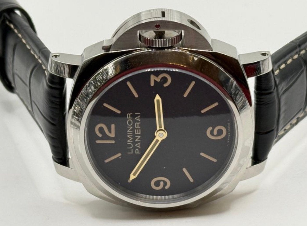 PANERAI LUMINOR, Enlèvement, Comme neuf, Acier, Cuir