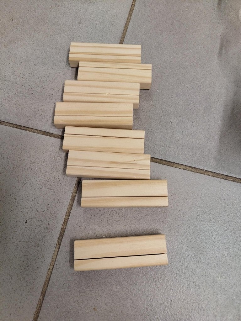 Lot de 8 porte-carte en bois, Enlèvement, Comme neuf, Décoration