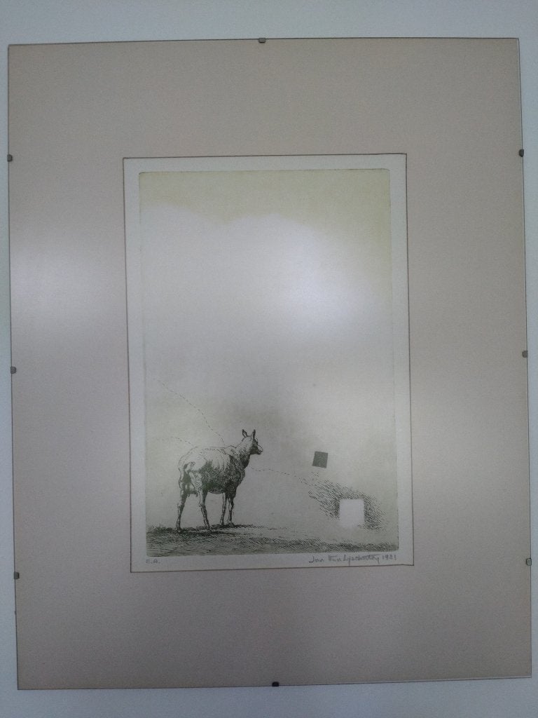 Aquarel Jan Van Lysebetten, Antiquités & Art, Enlèvement, Dessin, Aquarelle, Encadré