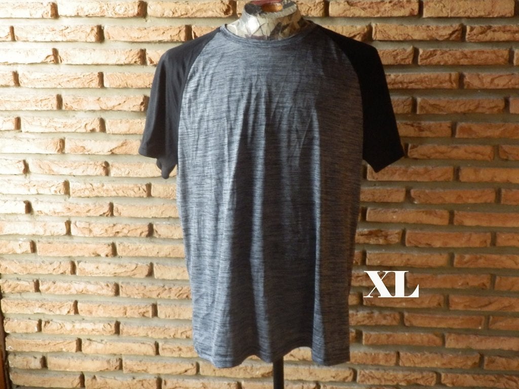 (18)- tee shirt homme t.XL gris noir - crivit -, Maat 56/58 (XL), Ophalen of Verzenden, Zo goed als nieuw, Grijs