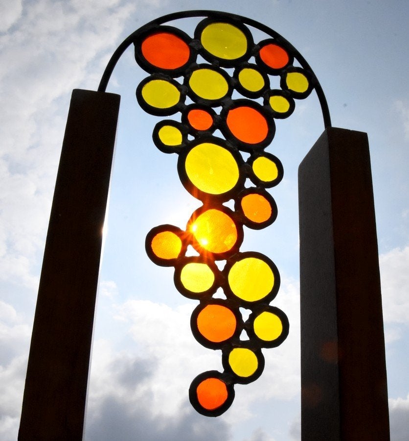 Vitrail abstrait, Antiquités & Art, Antiquités | Verre & Cristal, Enlèvement
