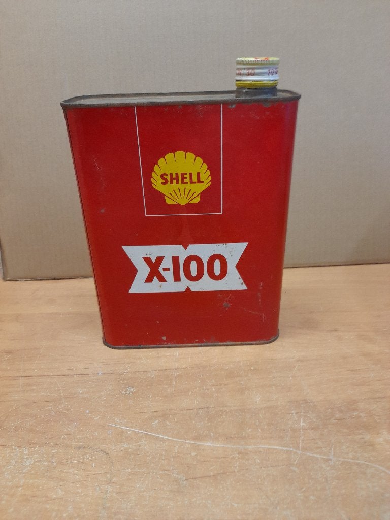 ancien bidon huile vide shell x-100, Envoi, Utilisé, Autres types