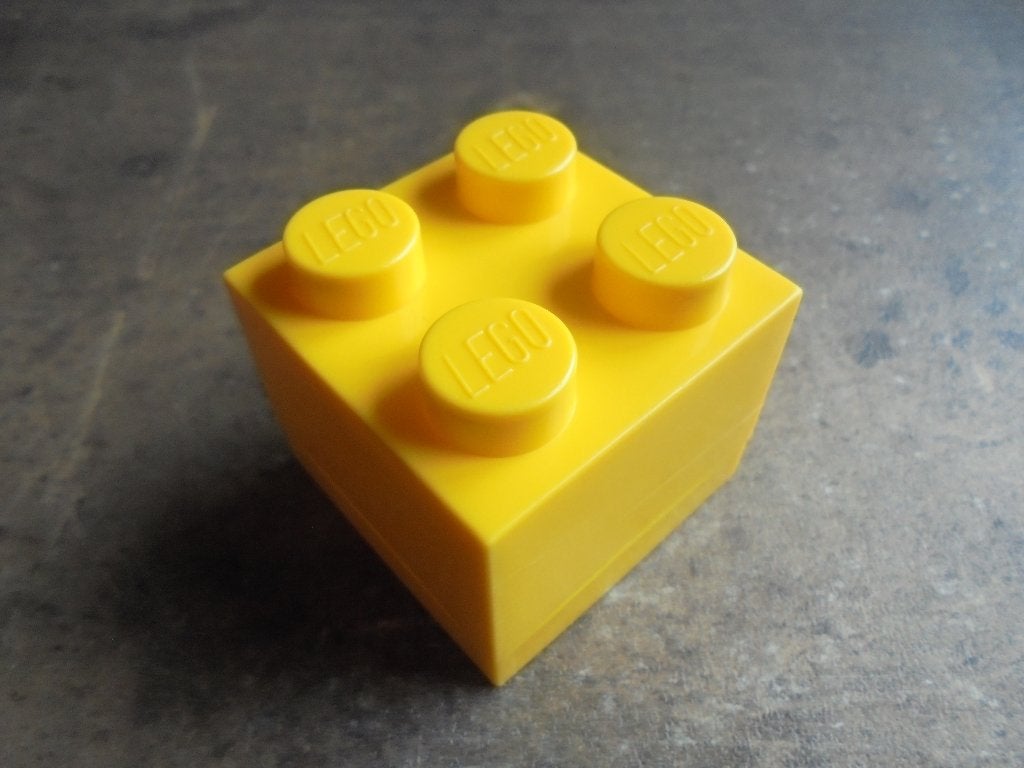 Lego Brick Snack Box 2x2 (zie foto's), Enlèvement ou Envoi, Utilisé, Lego
