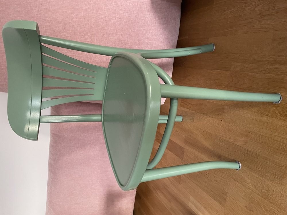 Groene buighouten stoel (caféstijl), Huis en Inrichting, Ophalen, Gebruikt, Overige kleuren, Eén