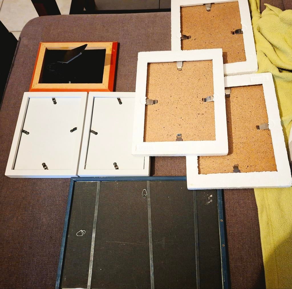 !LOT!5 fotohouders voor aan de muur + 1 staande fotohouder, Huis en Inrichting, Woonaccessoires | Schilderijen, Tekeningen en Foto's
