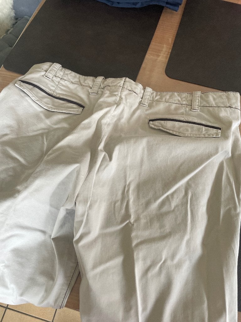 Heren broek beige, Enlèvement ou Envoi, Comme neuf, Taille 52/54 (L), Beige