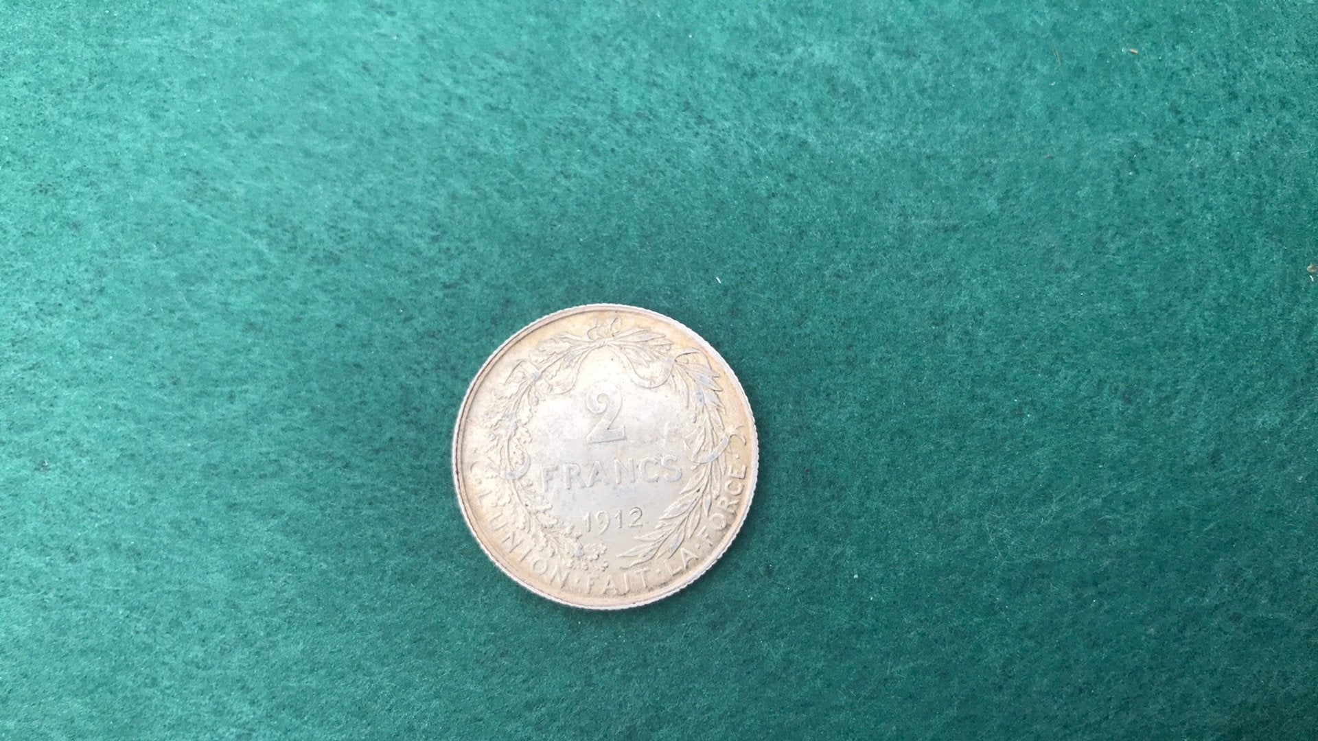 zilveren muntstuk 2 frank 1912 Albert 1, Ophalen