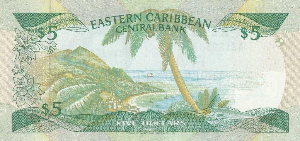 La Banque centrale des Caraïbes orientales (ECCB) 5$, Timbres & Monnaies, Billets de banque | Amérique, Enlèvement ou Envoi