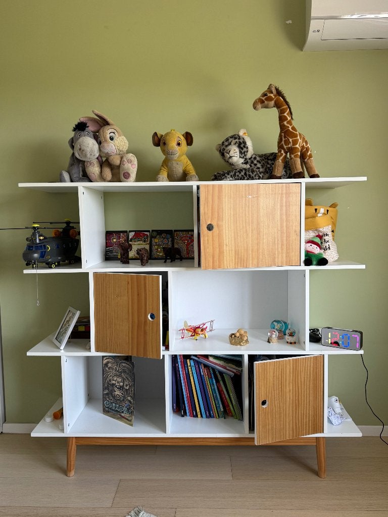 Mooie witte bibliotheek kast voor kinderkamer, Ophalen, Kast, 105 cm of meer, Minder dan 50 cm