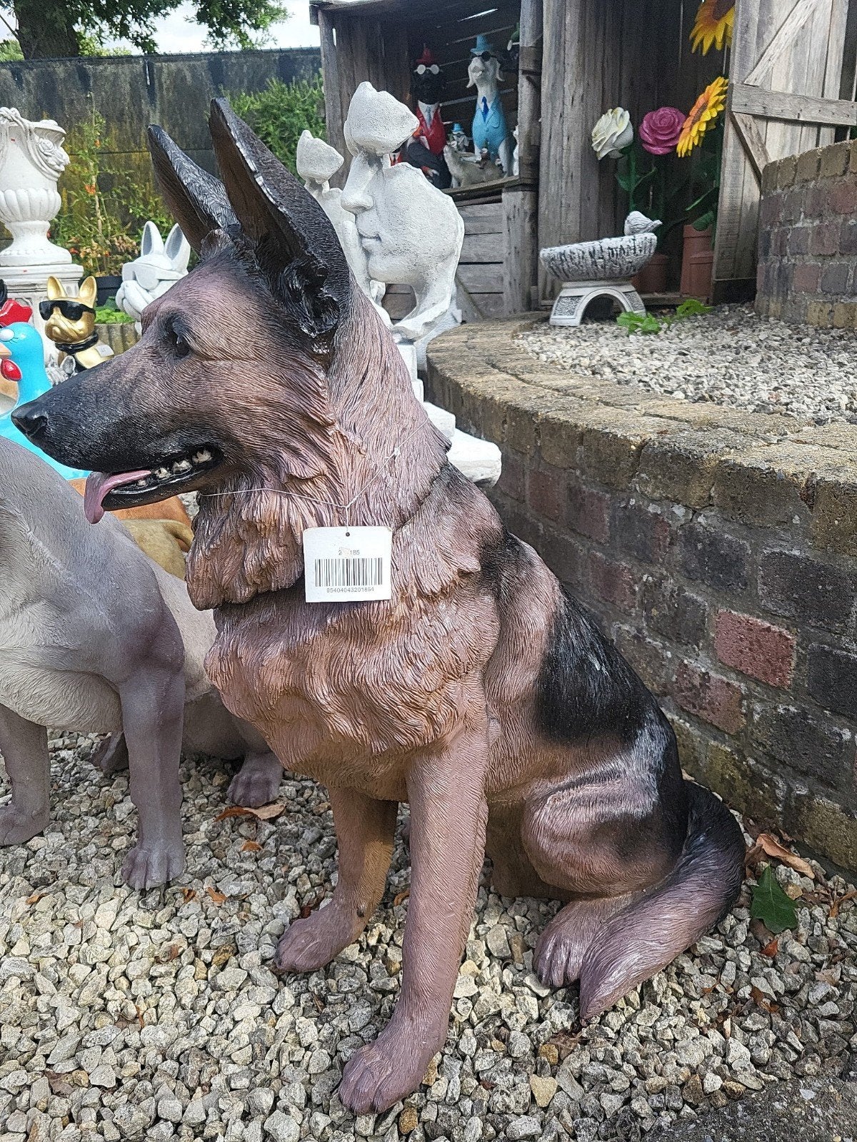 Levensgroot beeld , Duitse herder, Tuin en Terras, Ophalen, Nieuw, Kunststof, Dierenbeeld