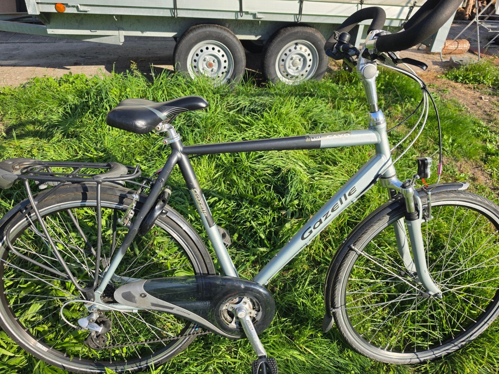 herenfiets gazelle cayo 28" 61 cm, Fietsen en Brommers, Ophalen, Gebruikt, Velgrem, Versnellingen