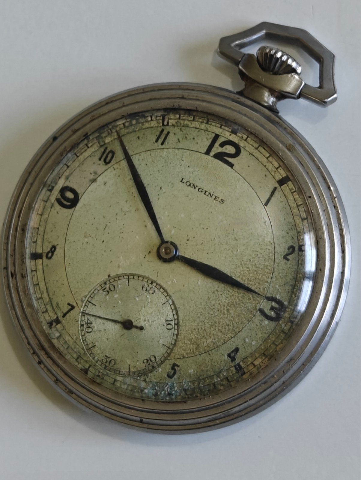 Montre longines, Bijoux, Sacs & Beauté, Montres | Anciennes | Antiquités, Enlèvement ou Envoi, Acier, Montre de poche, Longines