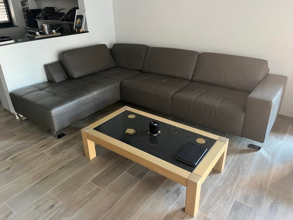 Lederen hoeksalon Belform Costa, Huis en Inrichting, Ophalen, Gebruikt, Leer