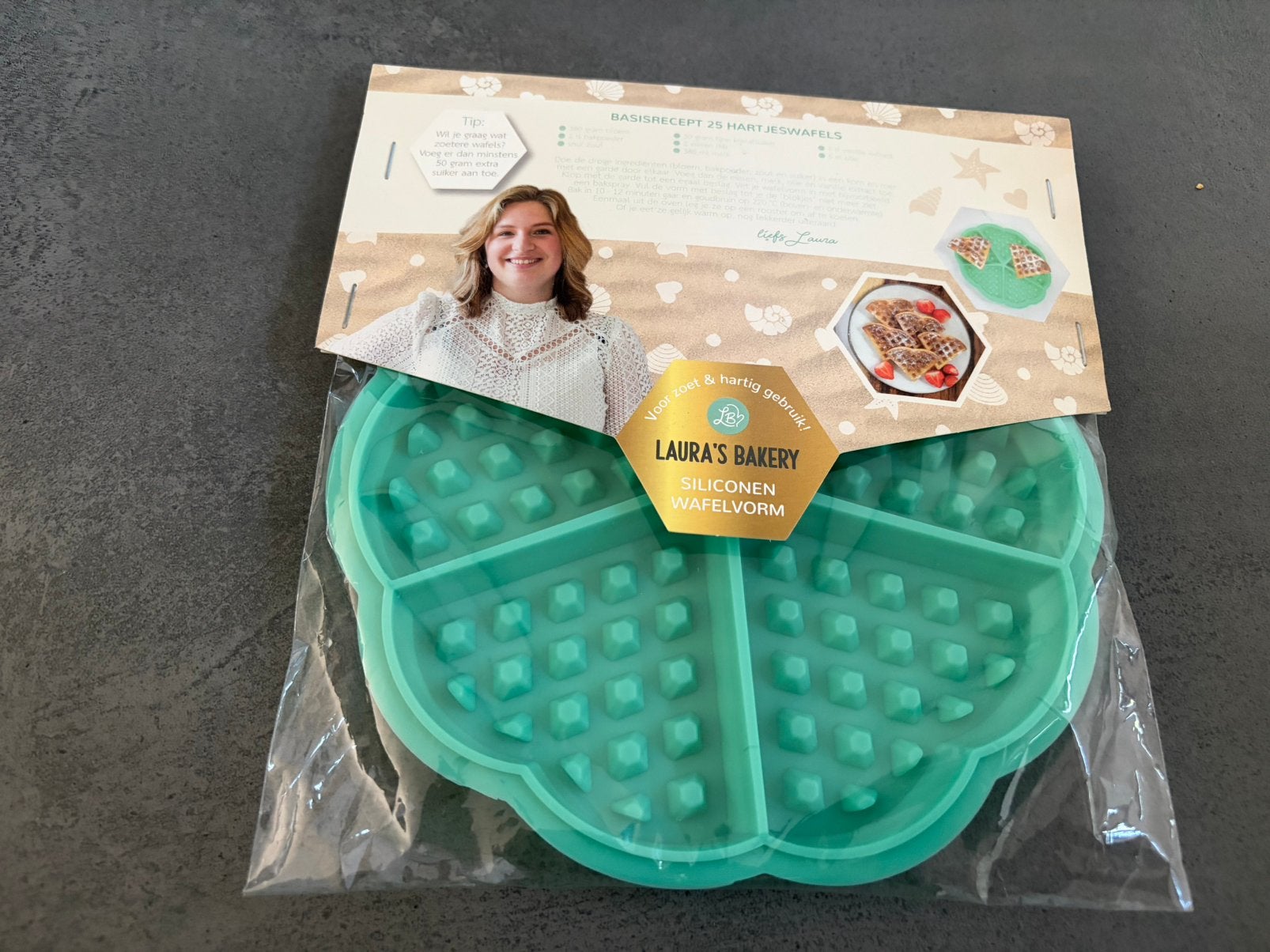 Laura’s Bakery - Siliconen wafelvorm, Ophalen of Verzenden, Nieuw, Taarten of Cupcakes, Bakvorm
