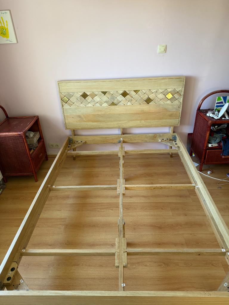 Bed met 3 lades en dressoir, Huis en Inrichting, Ophalen, Gebruikt, Tweepersoons