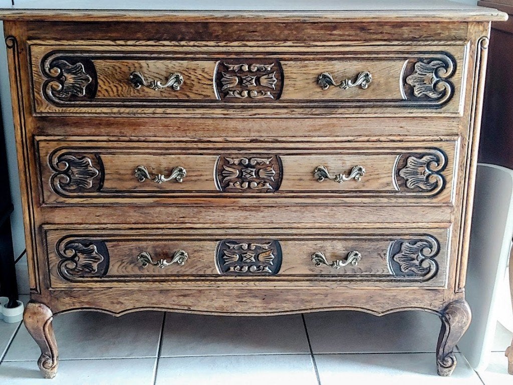 Stijlvolle ladekast Louis XIV stijl met 3 lades, Huis en Inrichting, Ophalen, Gebruikt, 50 tot 100 cm, 3 of 4 laden