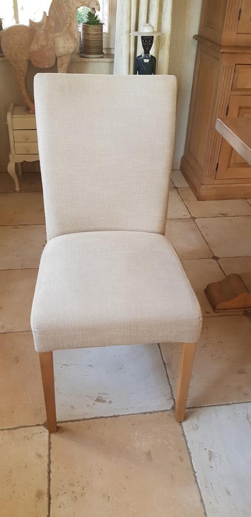 4 stoelen mobitec, gestoffeerd,  creme kleur, Huis en Inrichting, Stoelen, Ophalen