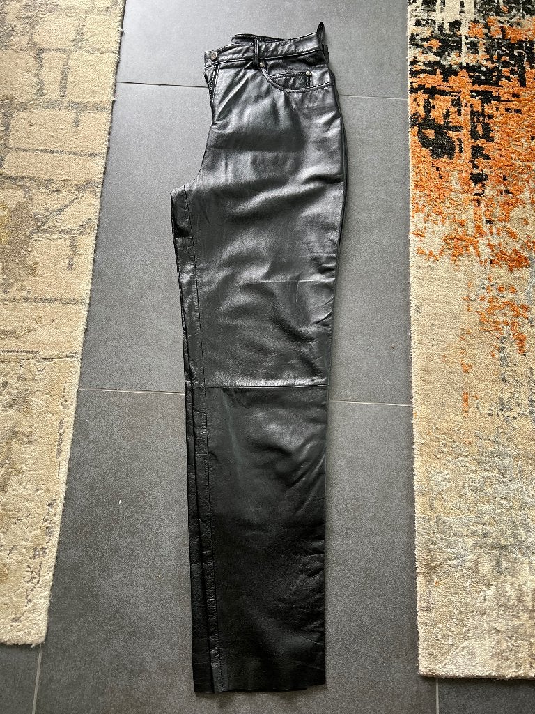Pantalon femme Harley Davidson en cuir noir taille 40/12, Motos, Enlèvement ou Envoi, Utilisé