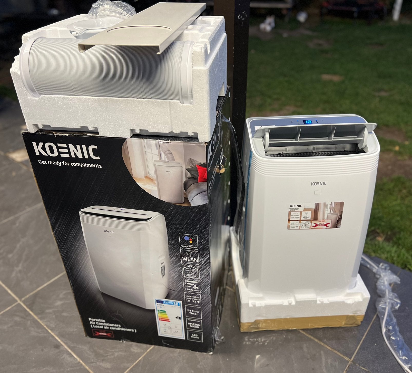 Mobiele airco nieuw 12.000 BTU ijskoud, Neuf, Classe énergétique A ou plus économe, Refroidissement et Déshumidification, Enlèvement