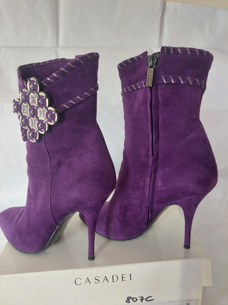 807C* CASADEI sexy paarse laarzen met hoge hakken (37), Overige kleuren, Verzenden, Lage of Enkellaarzen, Gedragen