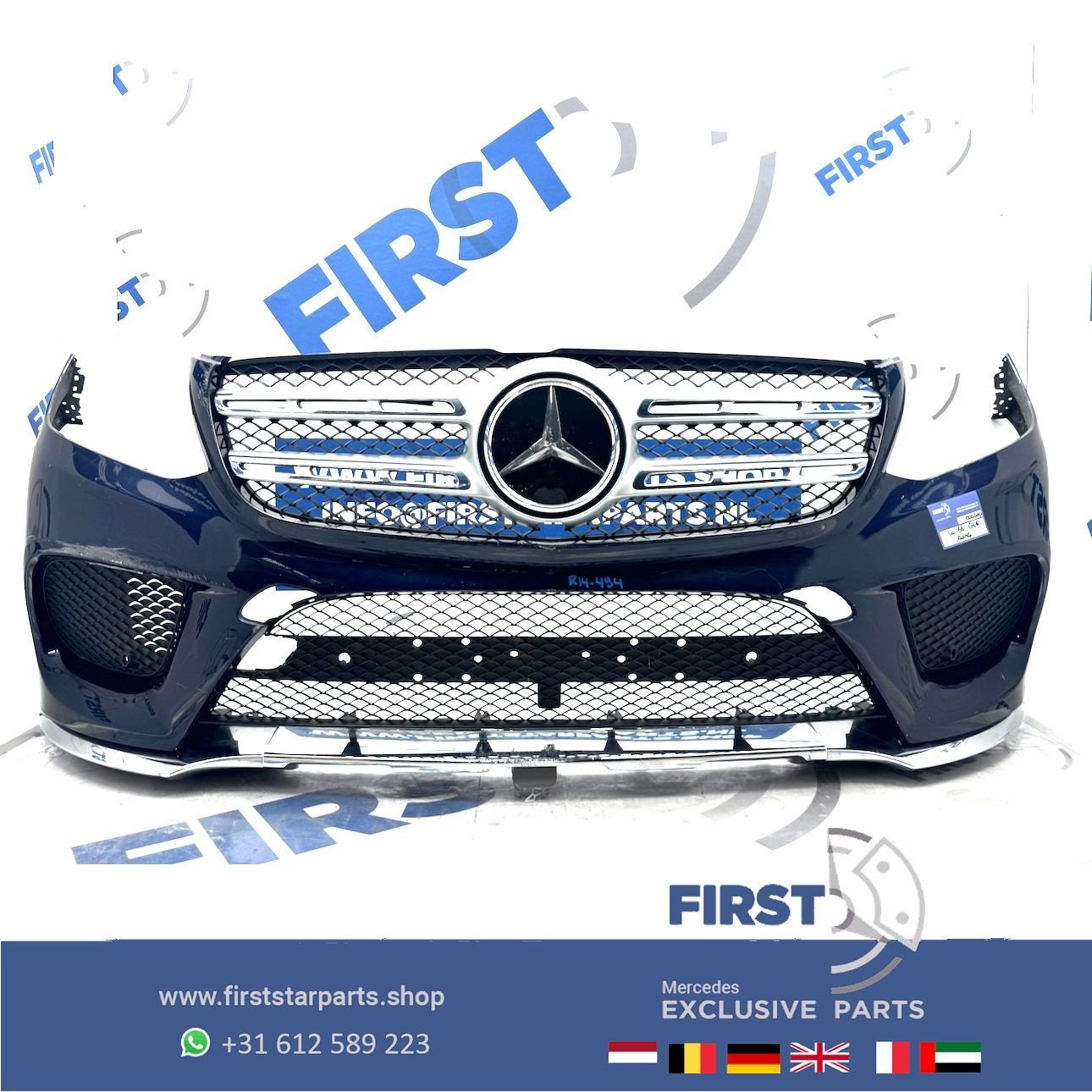 W166 BUMPER A1668851800 GLE AMG VOORBUMPER COMPLEET ZWART WI