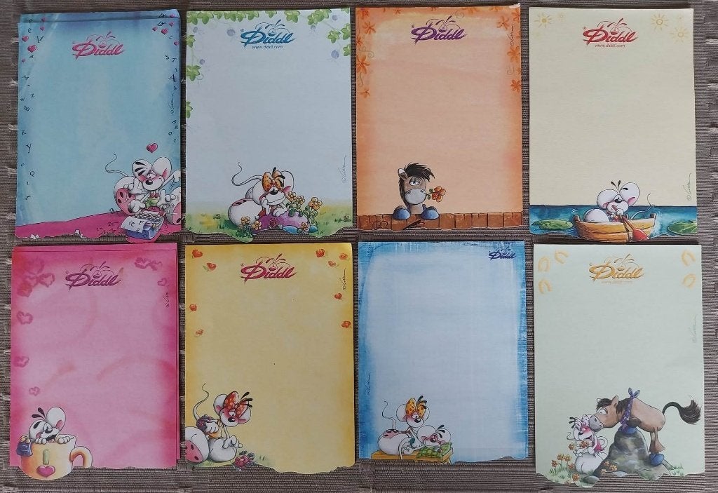 Diddl blocnoteblaadjes, Verzamelen, Ophalen of Verzenden, Diddl, Gebruikt, Papier, Kaart of Schrift