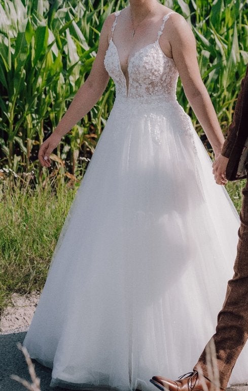 Trouwkleed A-line / ballgown, Kleding | Dames, Ophalen, Zo goed als nieuw