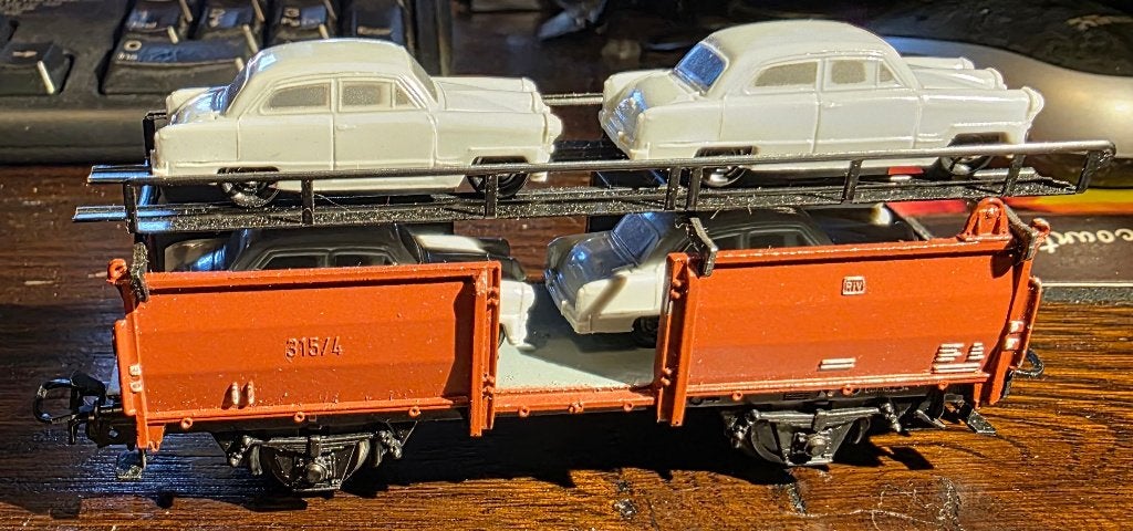 3427. Transport d'automobiles H0 Märklin., Enlèvement ou Envoi, Utilisé, Wagon, Märklin
