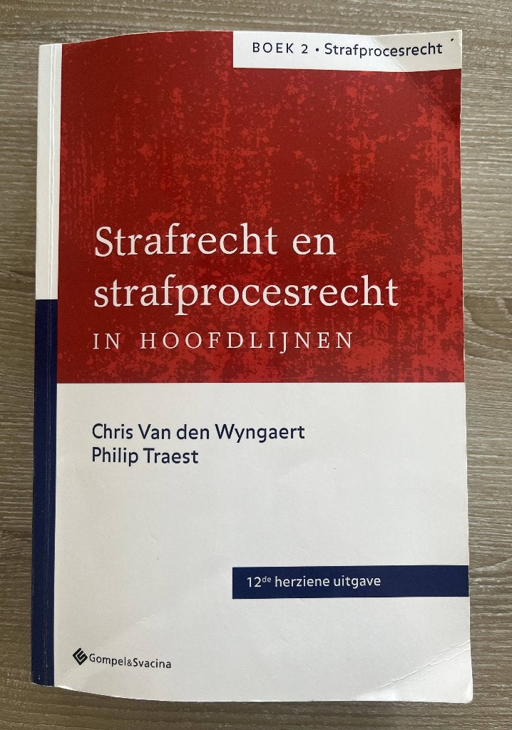 strafrecht en strafprocesrecht in hoofdlijnen, Enlèvement ou Envoi