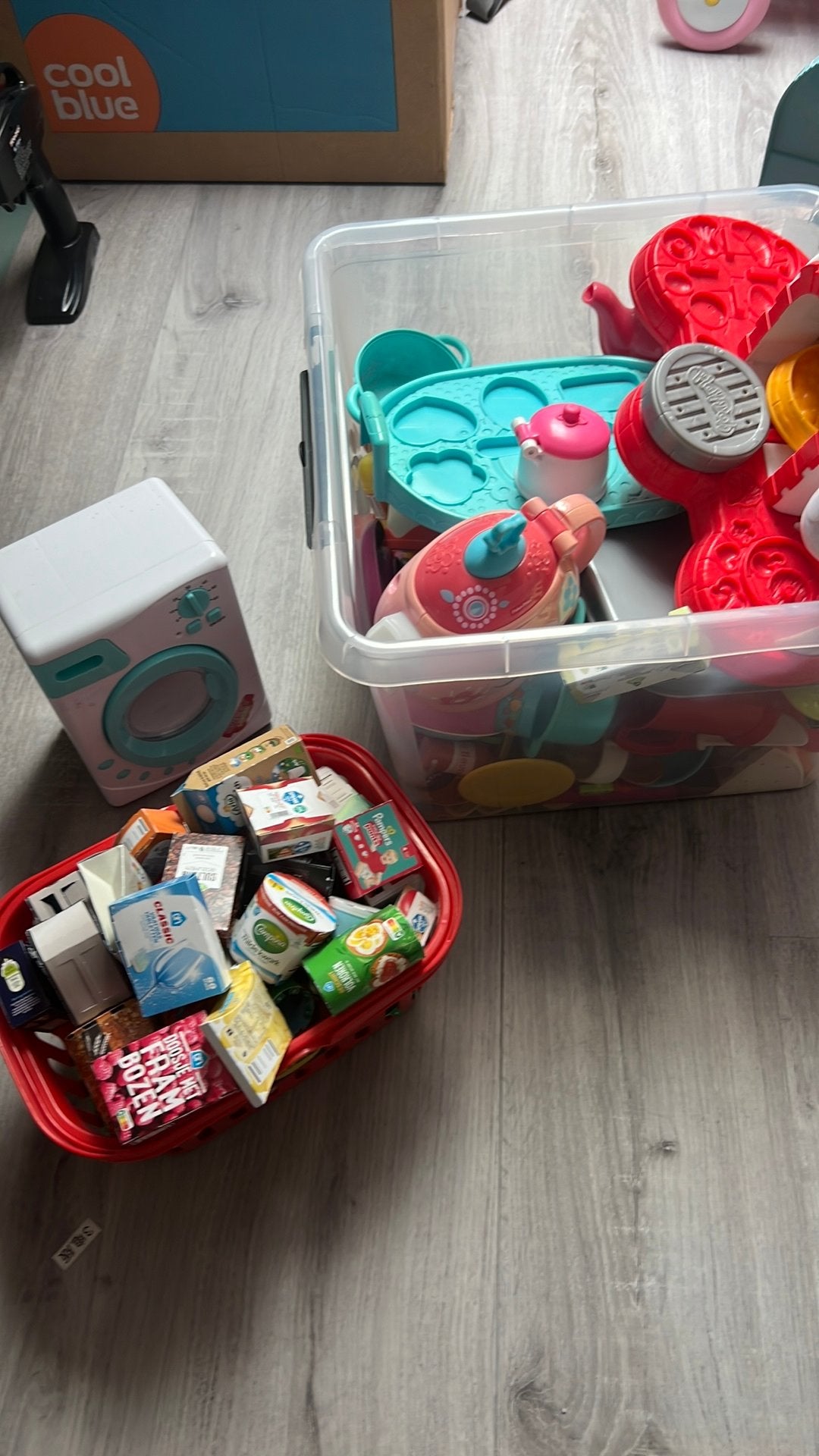 Keuken speelgoed met accessoires en poets speelgoed, Enlèvement, Utilisé, Plastique, Jouer à la cuisine