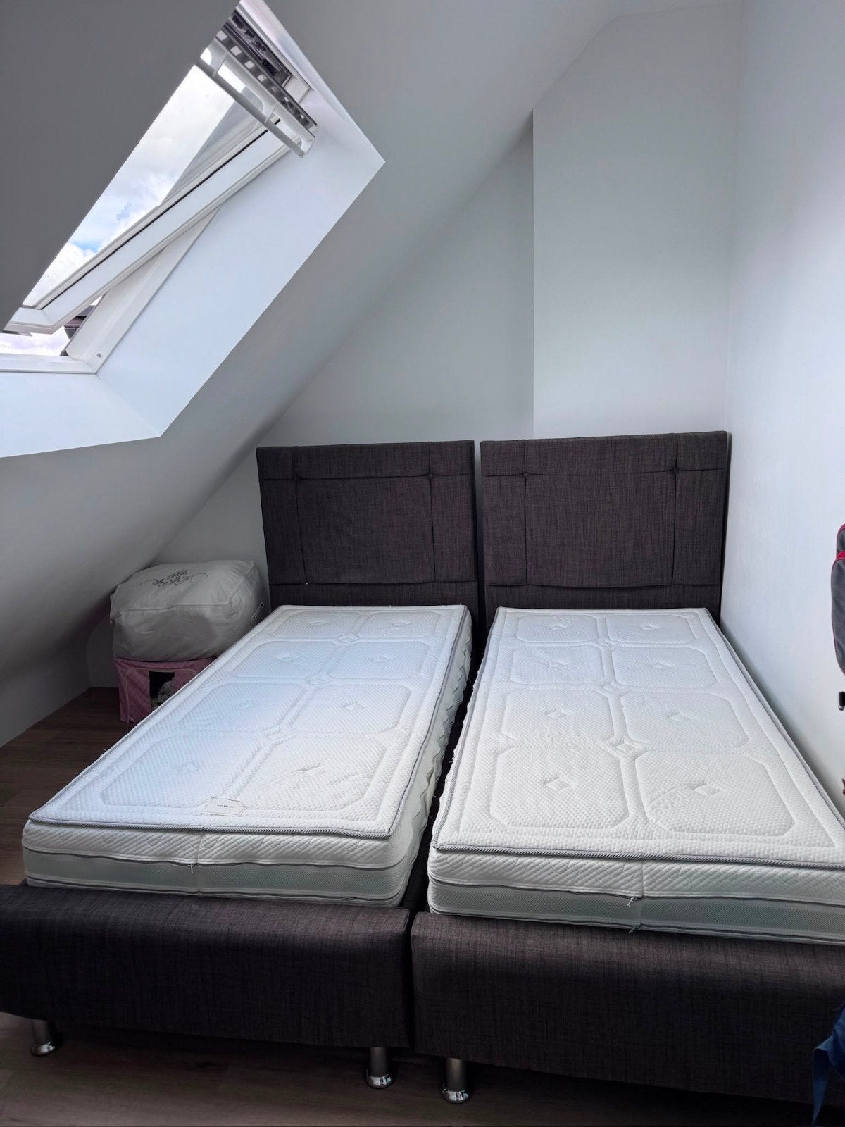 Lit et matelas, 90 cm, Brun, Enlèvement, 190 cm ou moins
