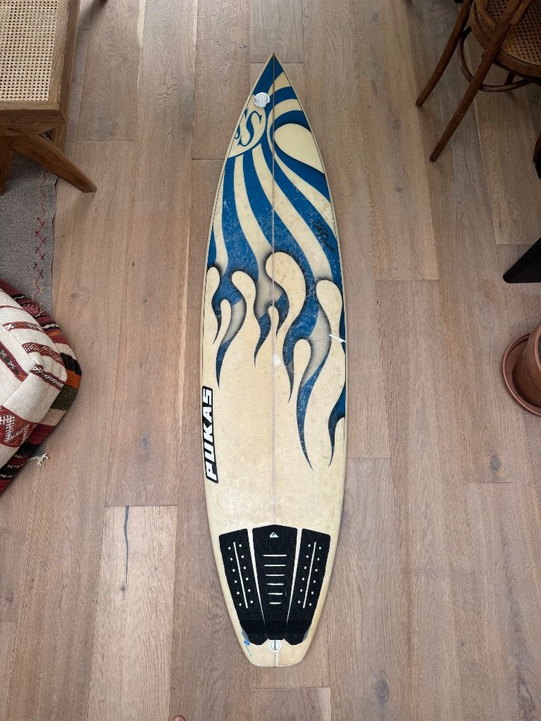 Surfboard Pukas 6’8’’ by Peter Daniel’s + fins/tailpad, Watersport en Boten, Golfsurfen, Gebruikt, Shortboard, Met vinnen, Ophalen