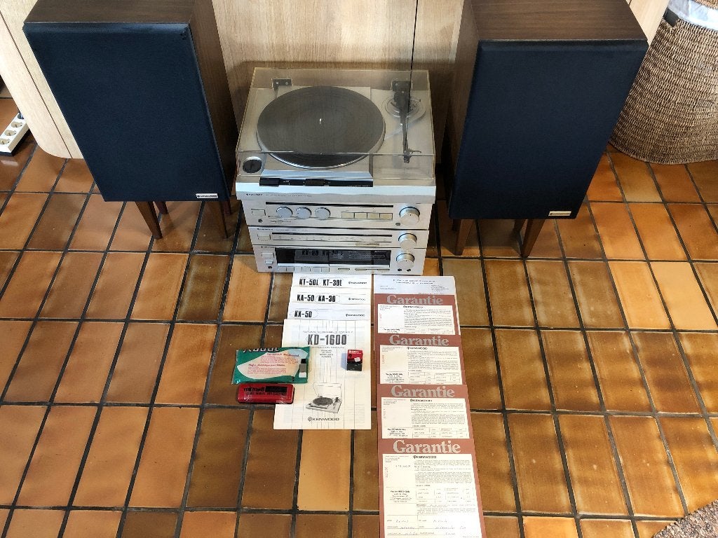 Kenwood vintage hifi tower + speakers, Gebruikt, Losse componenten, Ophalen, Cassettedeck
