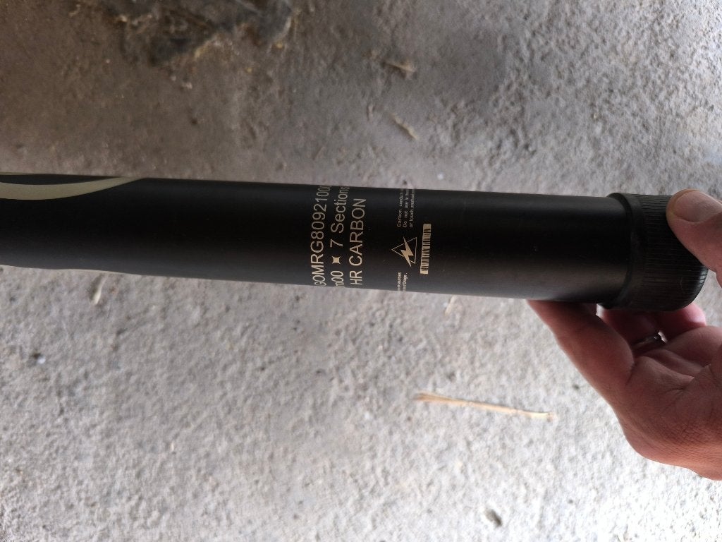 Canne a peche fixe Carbolino, Sports nautiques & Bateaux, Enlèvement, Comme neuf, Ligne fixe