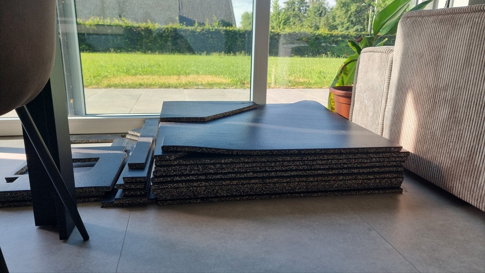 Fitness vloer 1mx1m rubber tegels, Ophalen
