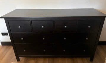 Ikea Hemnes ladekast zwartbruin, Maison & Meubles, Armoires | Commodes, 5 tiroirs ou plus, Moins de 100 cm, 150 à 200 cm, Enlèvement