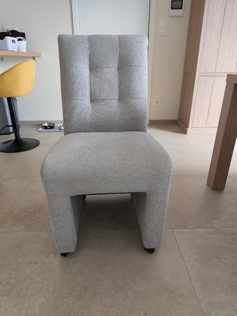 lot de 4 chaises, Gris, Comme neuf, Contemporain, Enlèvement