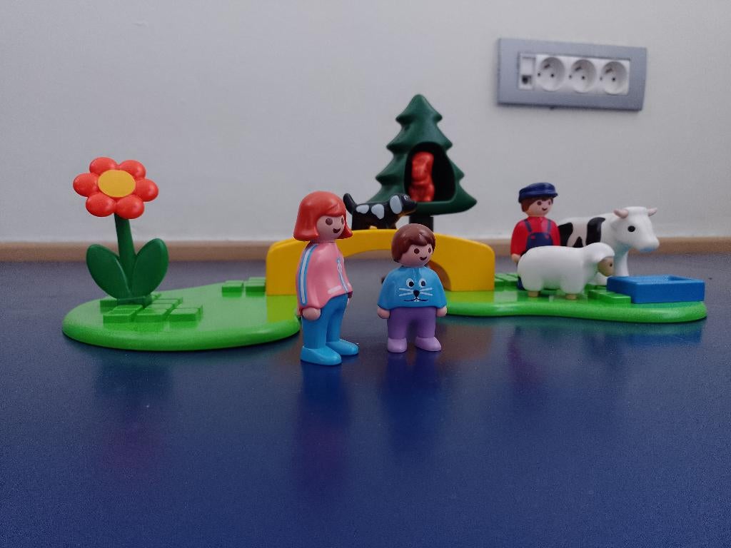 Playmobil 1.2.3 Wandeling in de wei 6788, Enlèvement ou Envoi, Utilisé, Ensemble complet