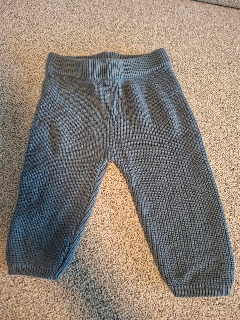 Gebreid Baby Broekje – Blauw/Grijs – Maat 56 – 100% Katoen, Ophalen, Zeeman, Broekje, Jongetje of Meisje