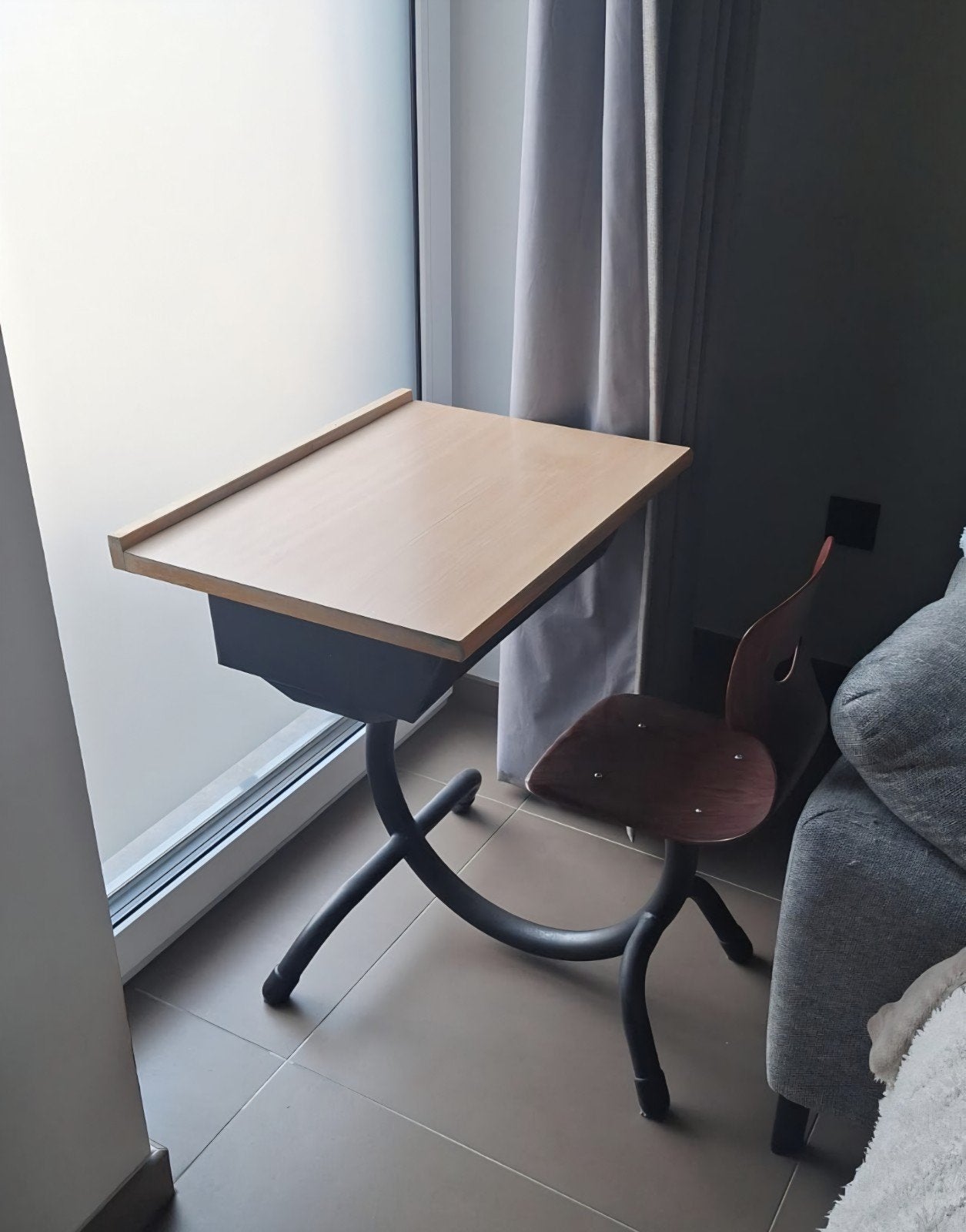 schoolbank , bankje , tafel, Doe-het-zelf en Bouw, Tekentafels, Ophalen, Gebruikt, Minder dan 130 cm