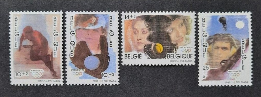 Belgique : COB 2439/42 ** Jeux olympiques de 1992., Sans timbre, Neuf, Enlèvement ou Envoi, Non oblitéré