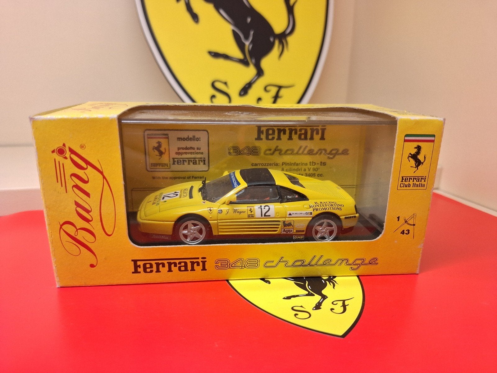 Ferrari 348 Challenge Bang 1/43, Ophalen of Verzenden, Zo goed als nieuw, Auto, Overige merken