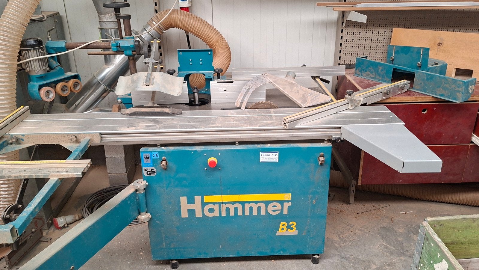 Hammer B3 Zaag -Freescombinatie, Bricolage & Construction, Outillage | Scies mécaniques, Utilisé, Scie circulaire, 1200 watts ou plus