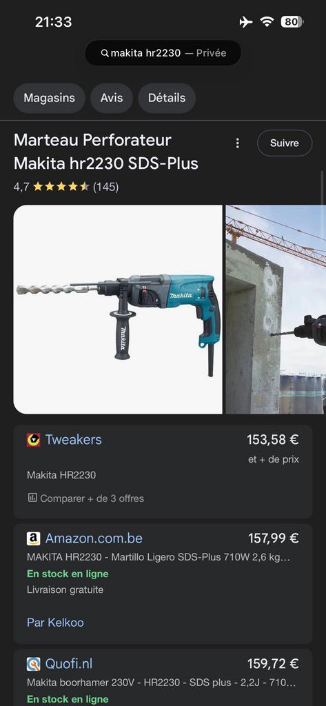 MAKITA OCCASION PARFAIT ETAT, Enlèvement, Comme neuf